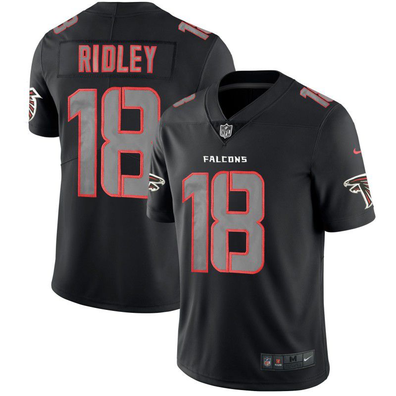 Men Atlanta Falcons #18 Ridley Nike Fashion Impact Black Color Rush Limited NFL Jerseys->buffalo bills->NFL Jersey